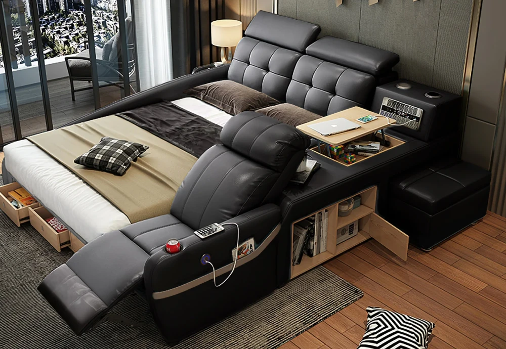 modern electric multifunctional smart fabric bed